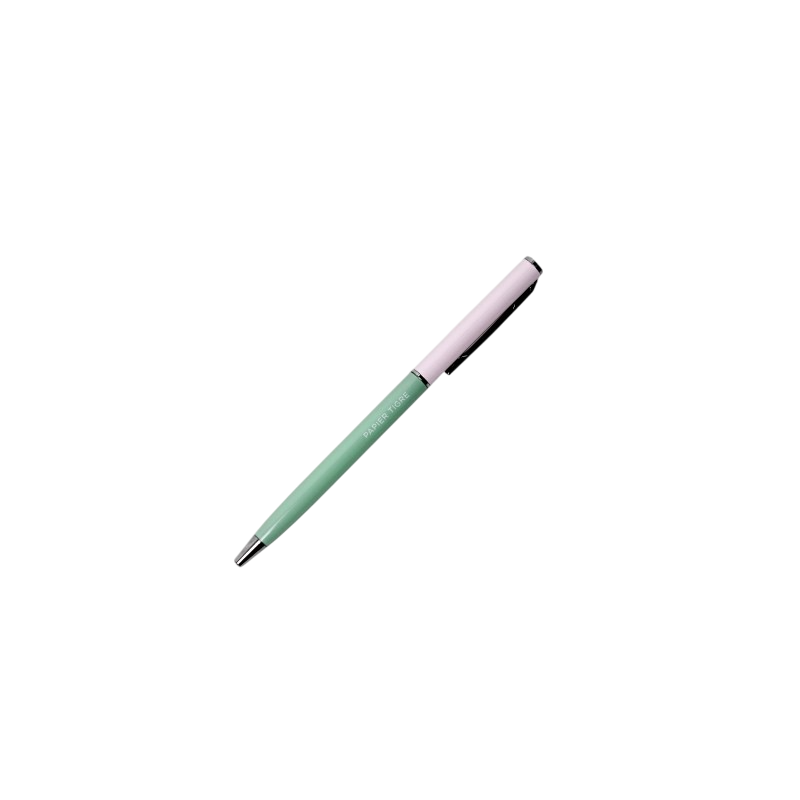 قلم حبر جاف وردي فاتح - أخضر