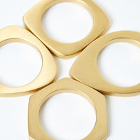 Napkin Ring Brushed Brass Set of 4