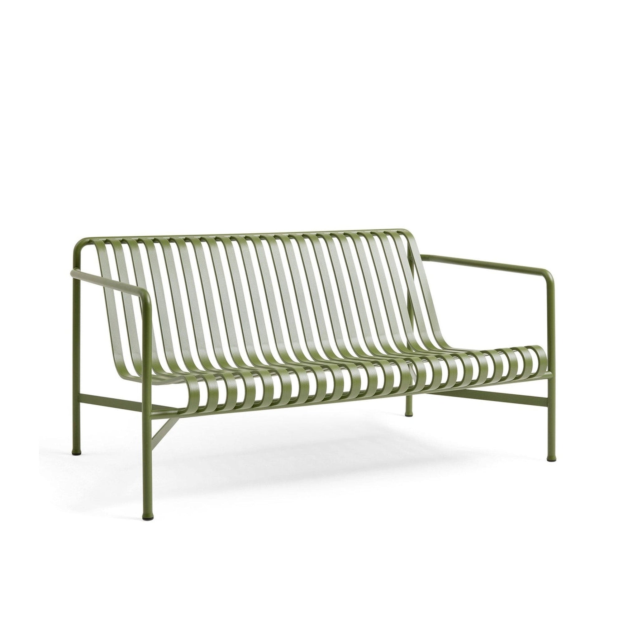 Palissade Lounge Sofa-Olive powder coated steel