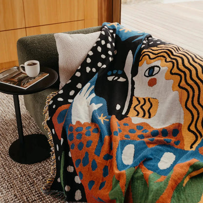 Slowdown Studio Alma Throw styled on a chair
